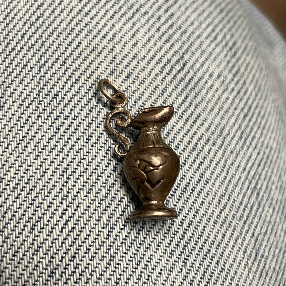 Sterling ancient jug charm